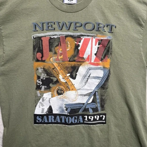 Vintage 1997 Newport Jazz Festival Saratoga NY Lee Tee Shirt Mens XL - Picture 2 of 7